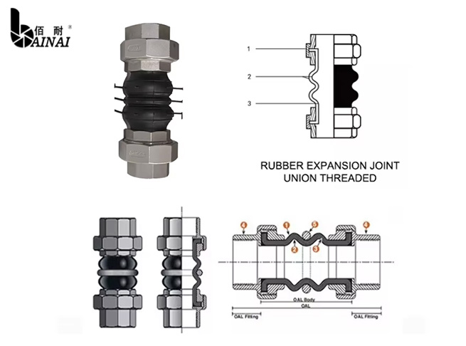 Union Screwed Rubber Expansion Joint